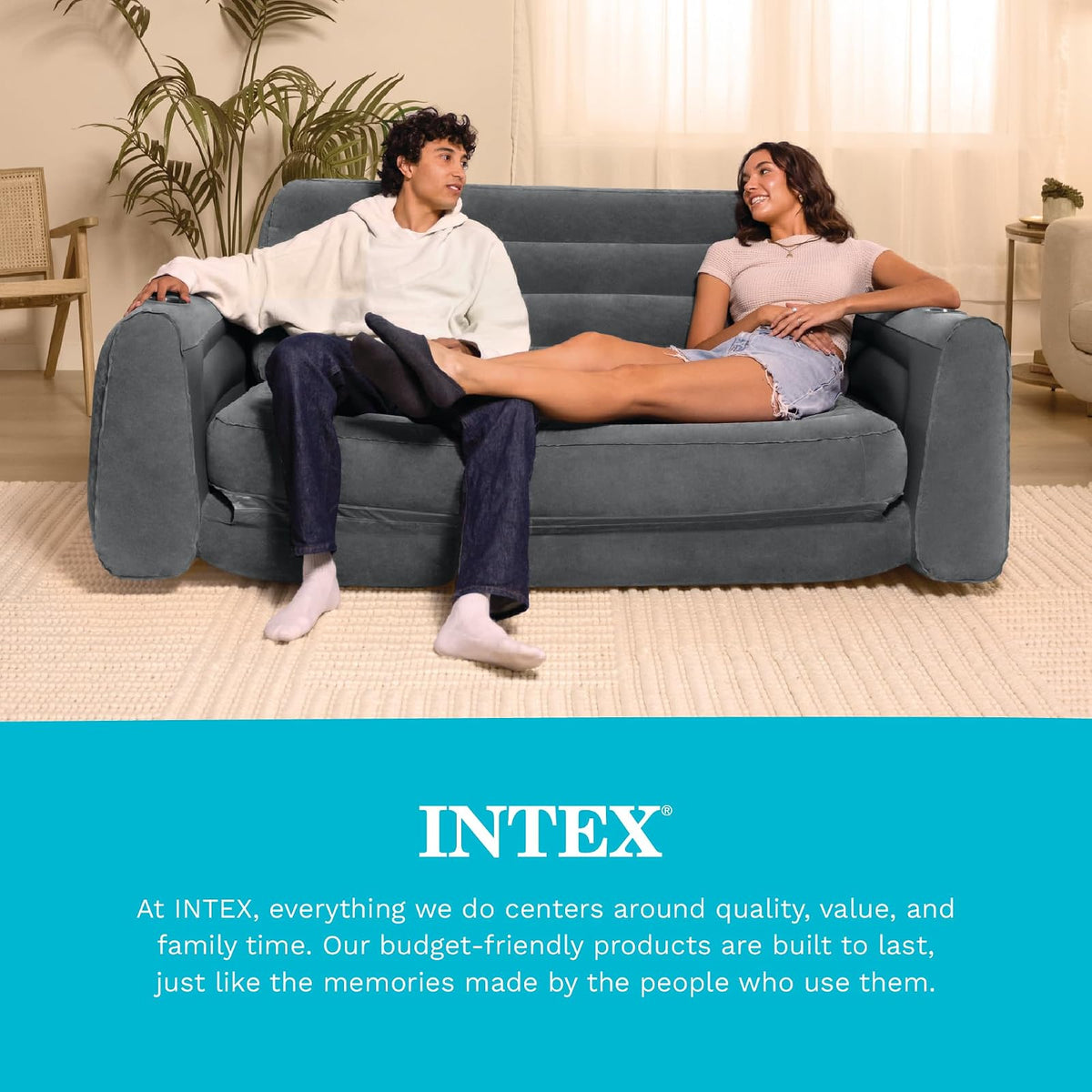 Intex - Serie de Cama Inflable extraíble