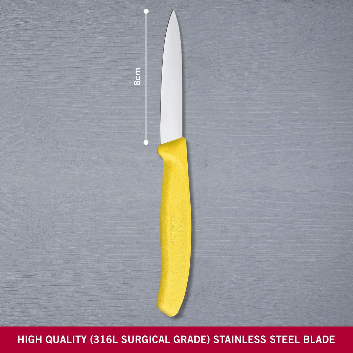 Victorinox Cuchillo Mondador, Amarillo, 8 Centímetros