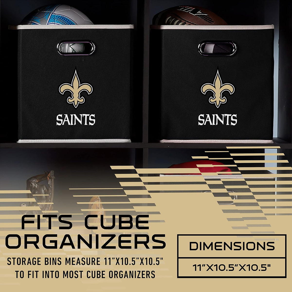 Franklin Sports Cubos de Almacenamiento de Tela de Equipo de NFL Hecho para Adaptarse a los organizadores de Almacenamiento (27.9 x 26.6 x 26.6 cm)