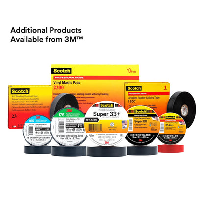 3M Scotch Cinta eléctrica de vinilo Super 88, 3/4 pulgadas x 40 pies, negro, 1 rollo, calcomanía de resina de goma, respaldo de PVC, cinta eléctrica resistente para todas las estaciones