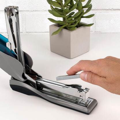Swingline - Engrapadora Optima 25, 25 hojas de capacidad, esfuerzo reducido, tamaño completo y compacto, Azul/Gris, Paquete de 1