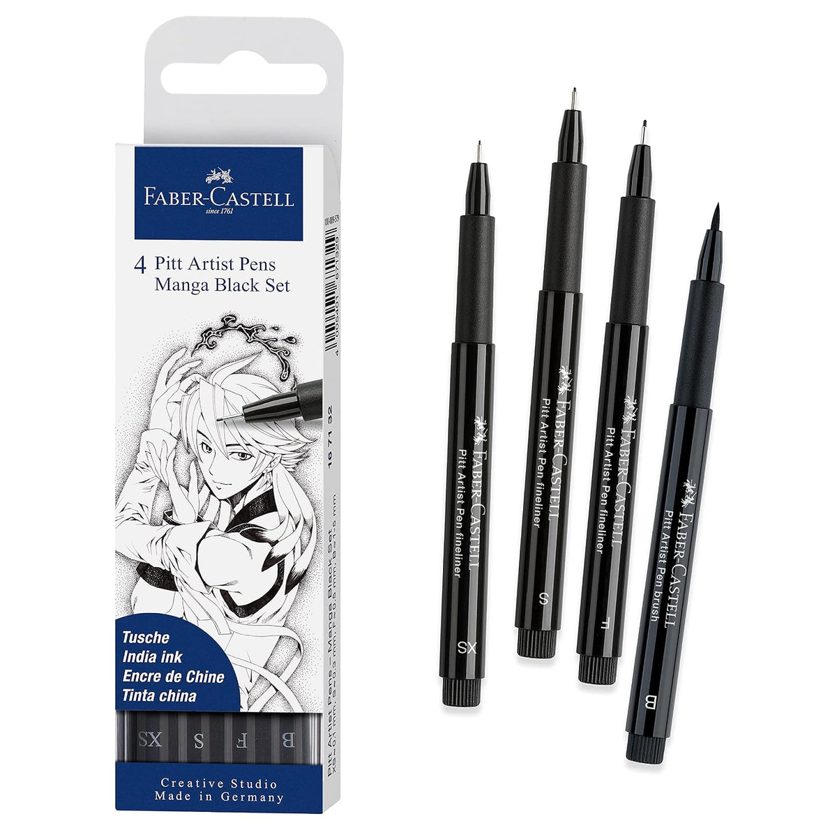 Faber-Castell PITT 167132 - Juego de dibujo para artistas, color negro