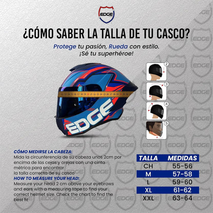 Casco Edge Integral Dot Racer Morado Mate M