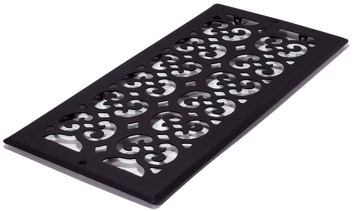 Decor Grates ST614R - Registro de retorno de aire frío, 6 x 14, color negro texturizado - 6x14 Inches - Registro de retorno de aire frío
