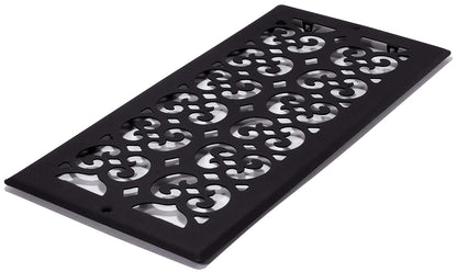 Decor Grates ST614R - Registro de retorno de aire frío, 6 x 14, color negro texturizado - 6x14 Inches - Registro de retorno de aire frío