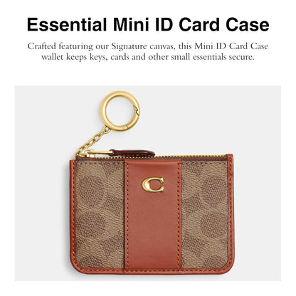 Coach Mini Id Skinny, color tostado