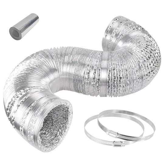 HealSmart Manguera de Ventilación Flexível de Aluminio 4'' x 8' para Secadora