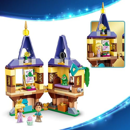 LEGO | Disney Princess Pequeña Torre de Rapunzel – Juguete de Construcción – Set Creativo con Rapunzel, Flynn y Pascal – Regalo Disney para Niñas y Niños de 5 Años o Más – 43294