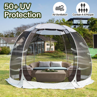 Alvantor - Toldo de Tienda de campaña desplegable para 4 a 6 Personas con mosquitero, Espacio de visualización para Camping, Tienda de campaña al Aire última intervensión, cenador instantáneo para