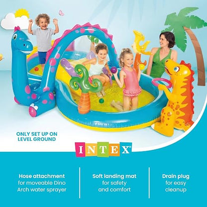 Intex 11 x 7.5 x 44 Pulgadas Dinoland Play Center - Piscina Inflable al Aire última intervensión para niños