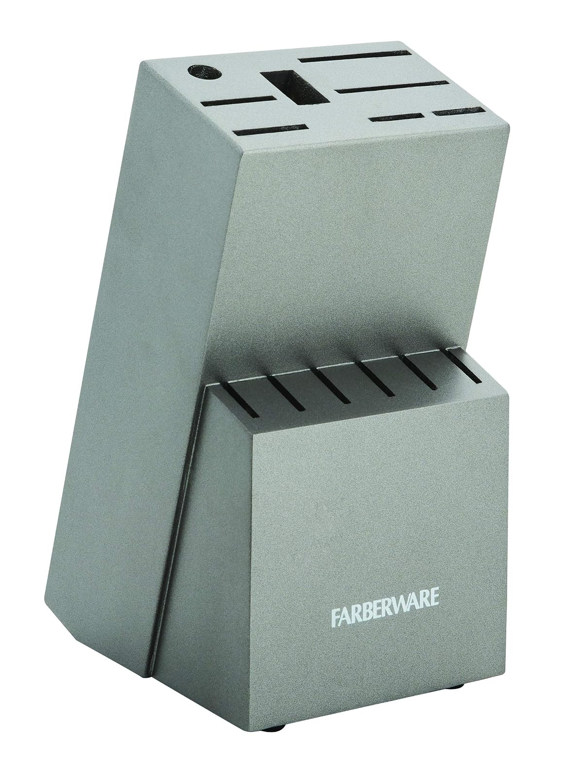Farberware Juego de 15 cuchillos de acero inoxidable estampado, juego de cuchillos de cocina de acero inoxidable de alto carbono con asas ergonómicas, cuchillos afilados con bloque de madera, juego de
