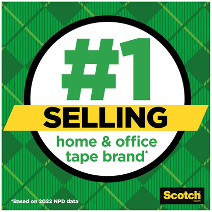 Scotch Magic Tape, invisible, suministros de oficina en casa y suministros de regreso a la escuela para la universidad y las aulas, 6 rollos