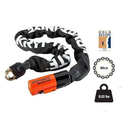 Kryptonite Evolution 4 - Candado de Cadena Integrado para Bicicleta