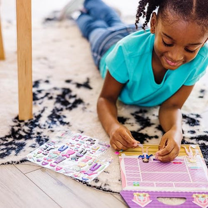 Melissa & Doug Set de juego de calcomanías esponjosas, de Vestir (libro de actividades reutilizable, 76 calcomanías, genial para viajes)