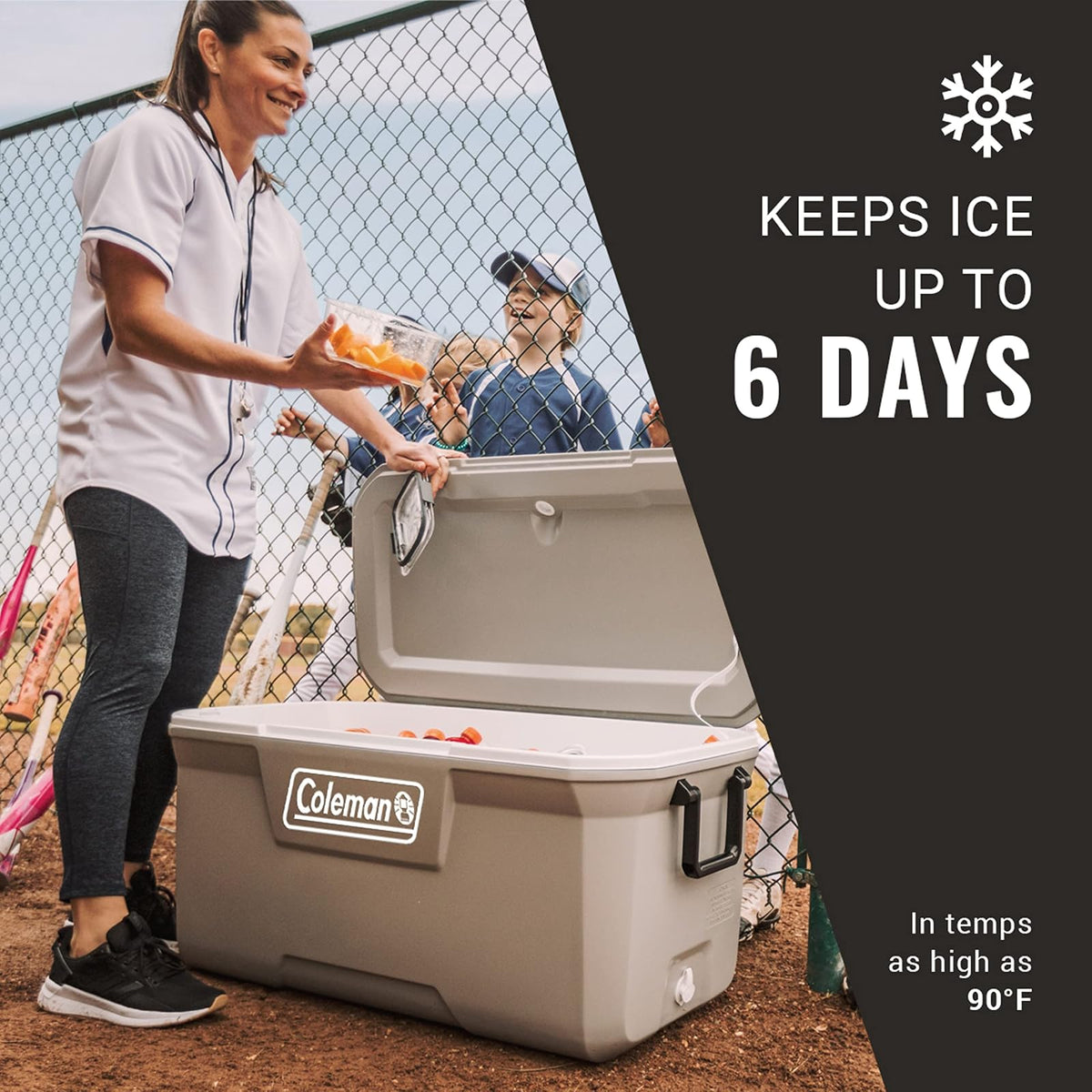 Coleman Enfriador portátil Aislado de la Serie 316 con pestillos Resistentes, Enfriador Duro de Alta Capacidad a Prueba de Fugas, Mantiene el Hielo hasta 5 días