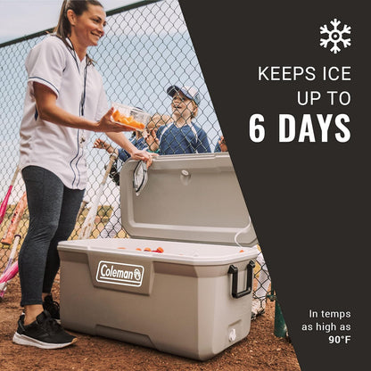 Coleman Enfriador portátil Aislado de la Serie 316 con pestillos Resistentes, Enfriador Duro de Alta Capacidad a Prueba de Fugas, Mantiene el Hielo hasta 5 días