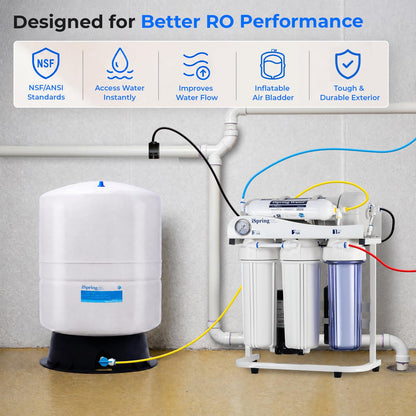 iSpring T11M - Depósito de almacenamiento de agua prepresurizada de 11 galones, 11 galones, color blanco