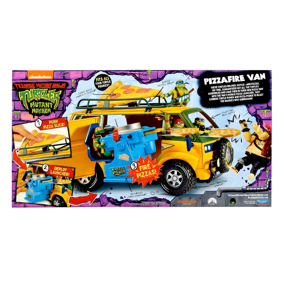 Teenage Mutant Ninja Turtles TMNT - Furgoneta de Fuego para Pizza