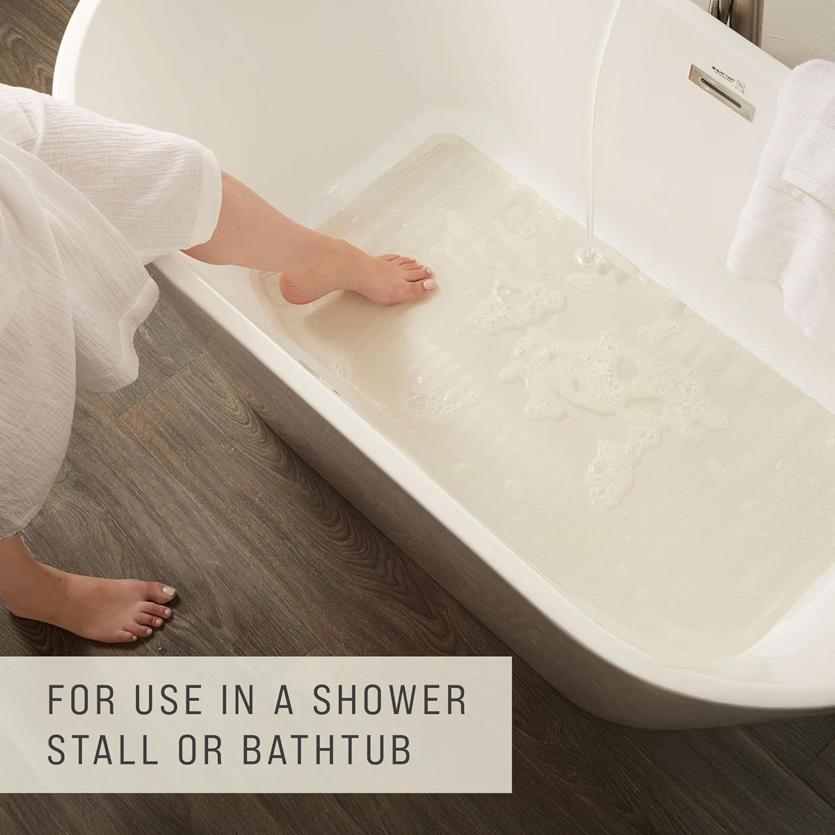 Rubbermaid Commercial Safti-grip alfombra de baño, Rectangle, Blanco, Extra Grande