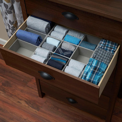 Household Essentials - Cajón Organizador Profundo para Almacenamiento, (3 Section), Gris, 1