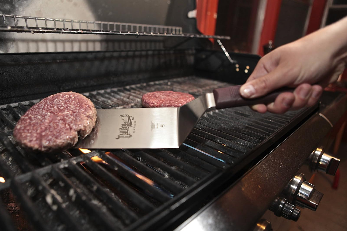 Mercer Culinary Hell's Handle M18360 Large 18/8 Stainless Steel Heavy Square Edge Turner