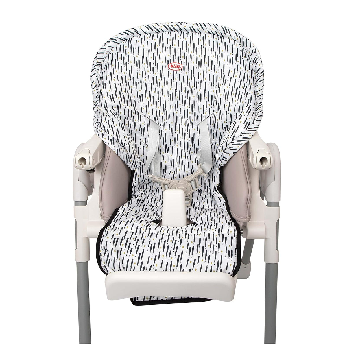 Nuby Baby - Funda para silla alta - Protege de derrames y migas - Resistente al agua para una fácil limpieza - Estampado de pinceladas