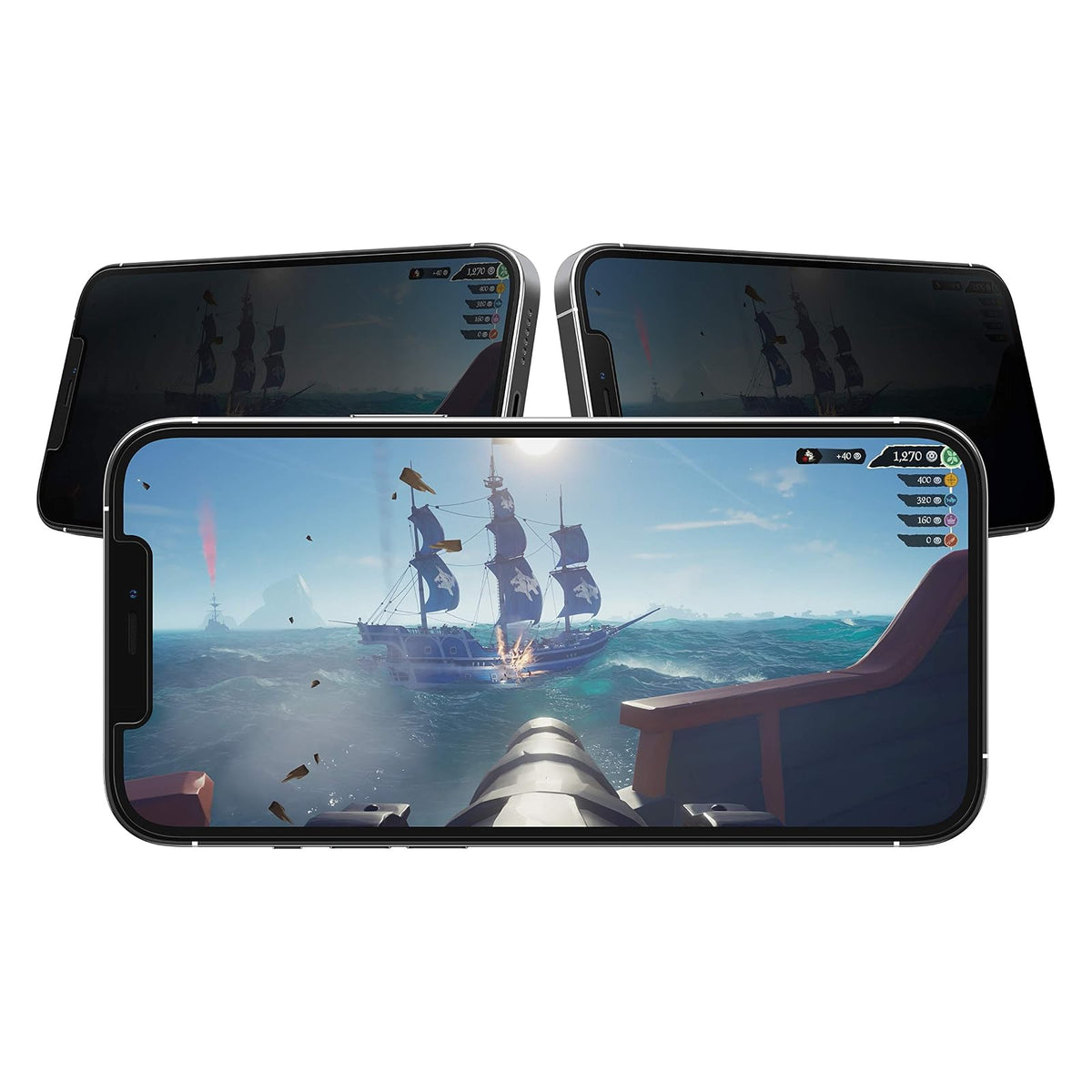 OtterBox Performance Horizontal Privacy Glass Screen Protector for iPhone 12 Pro MAX for Gaming & Streaming