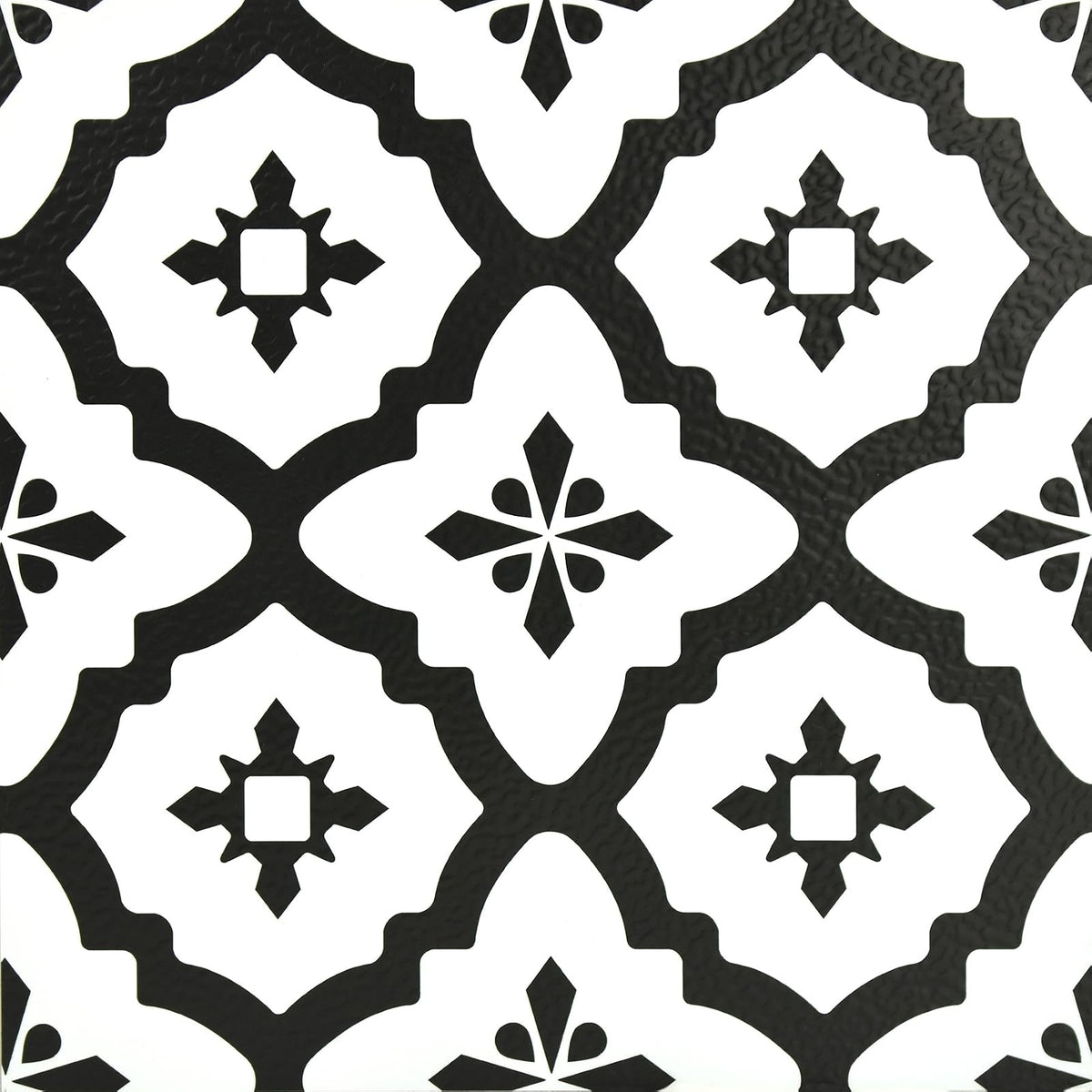 FloorPops FP2480 - Azulejos de piso para despegar y pegar, color negro