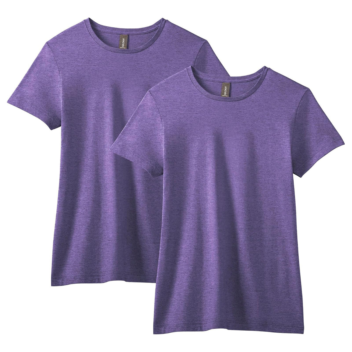 Gildan Softstyle playera de algodón, paquete de 2 - Heather Purple (paquete de 2) - M
