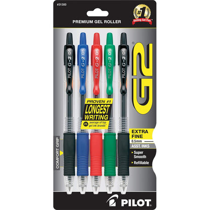 Pilot G2 - Bolígrafos Retráctiles de Calidad Superior, Tinta de Gel y Punta Fina