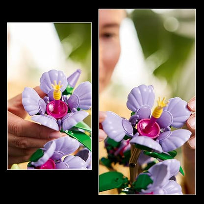 LEGO Hibisco Set de Construcción de Flores para Adultos, Decoración Floral en Maceta Azul para el Hogar o la Oficina, Regalo para Amantes de Las Plantas 10372