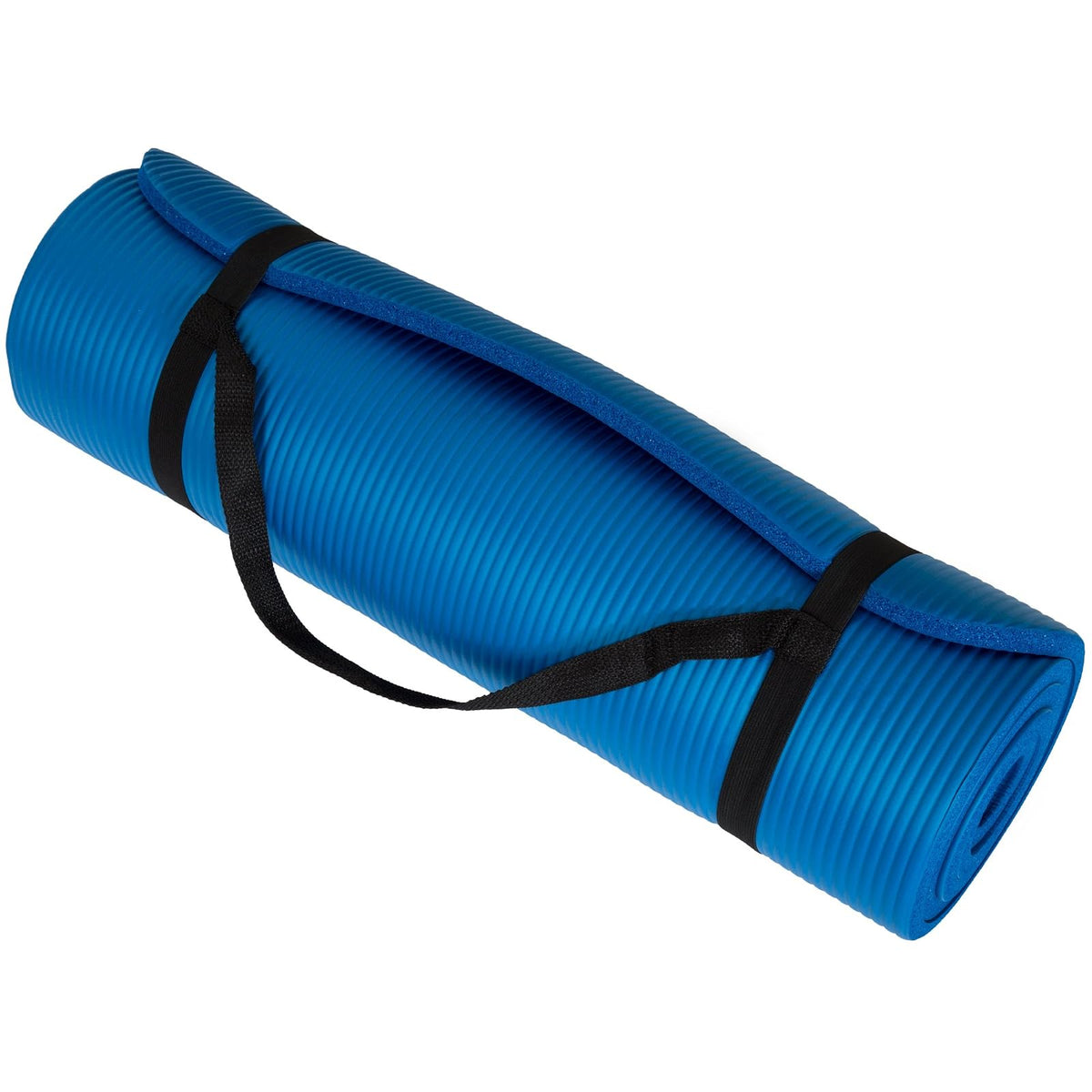 Colección de esterillas de yoga extra gruesas, espuma antideslizante y cómoda, alfombrilla de ejercicio duradera para fitness, pilates y entrenamiento con correa de transporte de Wakeman Fitness