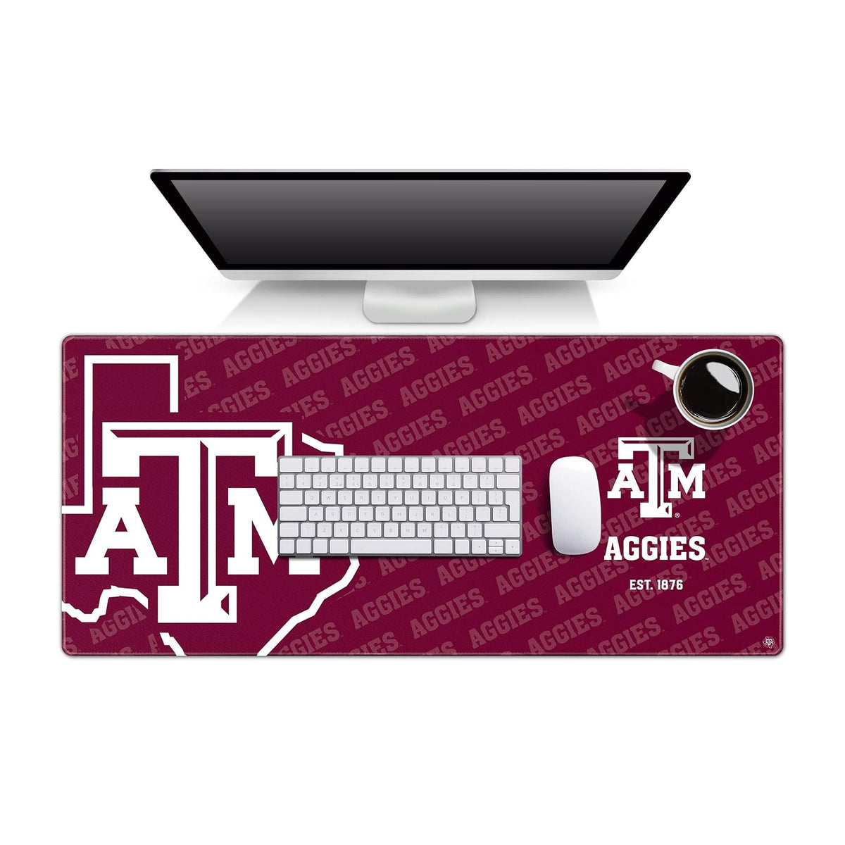 YouTheFan NCAA Florida State Seminoles Logo Series Desk Pad, Team Colors - Texas A&M Aggies
