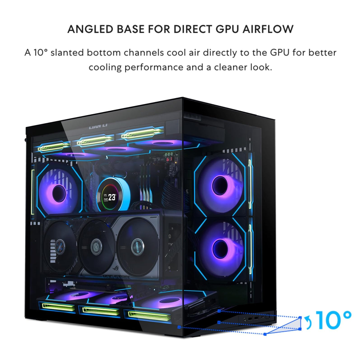 Lian LI Dynamic Mini V2 Black – Cristal Temp ATX/mATX en un Pro Compact Gamer Case