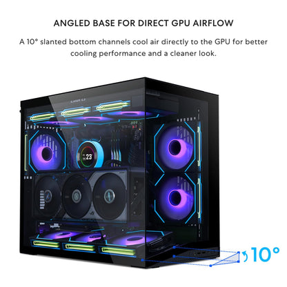 Lian LI Dynamic Mini V2 Black – Cristal Temp ATX/mATX en un Pro Compact Gamer Case