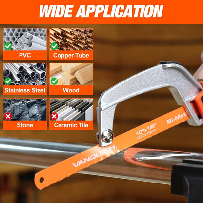 VANQUISH 4851 Aluminum Frame Mini Hack Saw