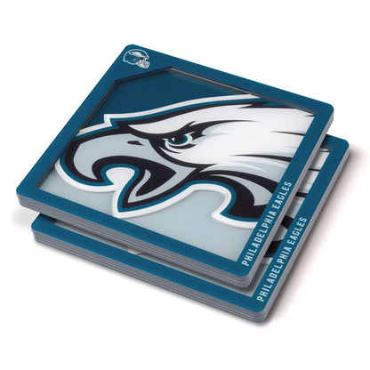 YouTheFan NFL New England Patriots 3D Logo Series Coaster, 4" x 4"
