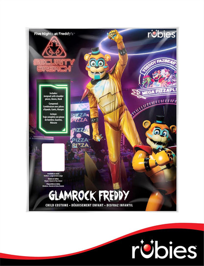 Rubie's Disfraz infantil de Five Nights at Freddy's Glamrock Freddy, como se muestra, mediano