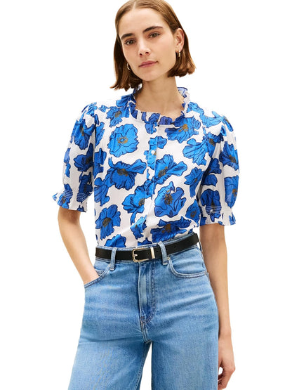 Tommy Hilfiger - Blusa Cambric de Manga Corta
