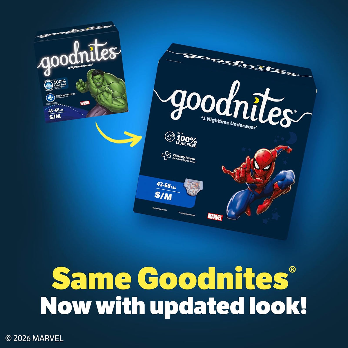GoodNites Bedtime Underwear for Boys, S-M, 14 Ct. (Packaging May Vary)