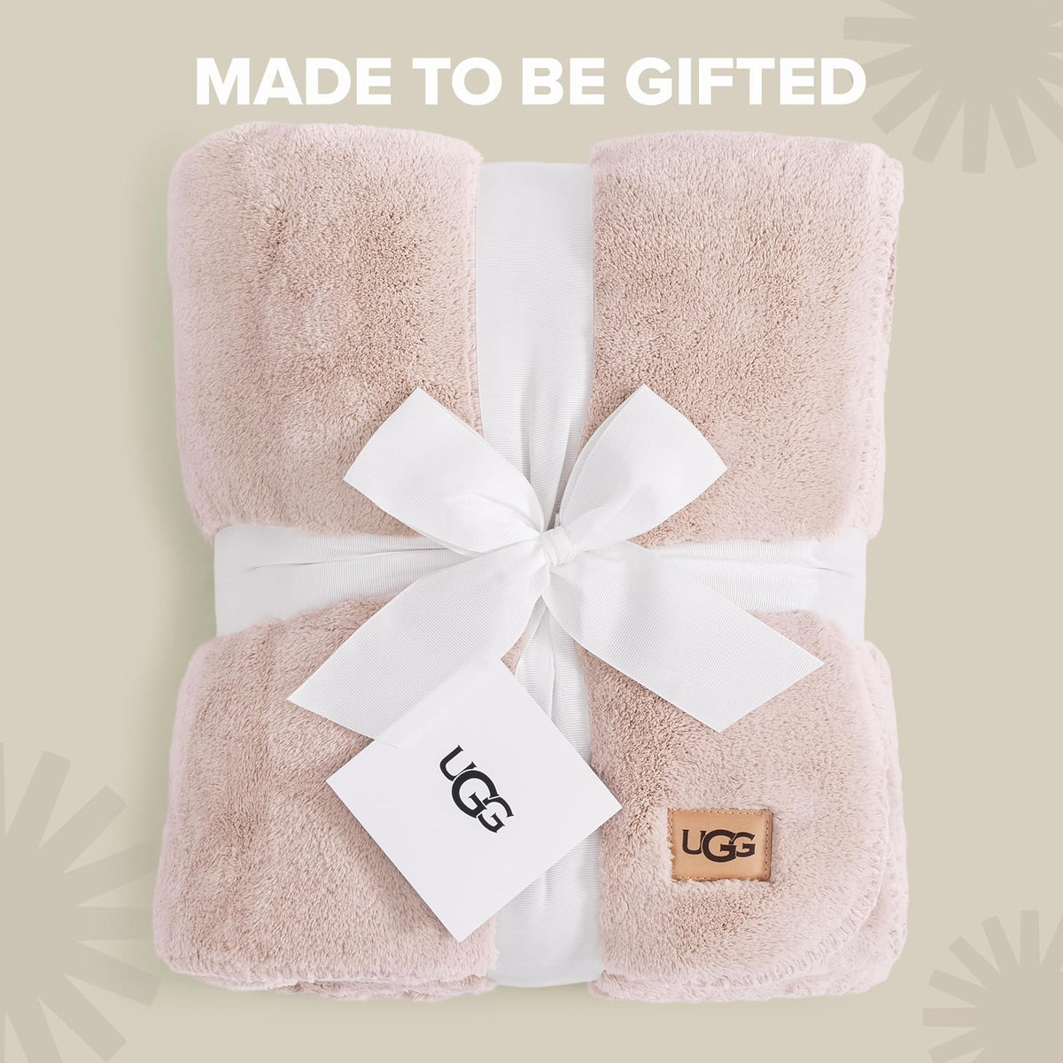 UGG Whitecap - Manta de Felpa de Forro Polar, Ligera, Suave, acogedora para sofá, decoración del hogar de Lujo para Sala de Estar, Lavable a máquina, Mantas de Franela hipoalergénicas, 50 x 70