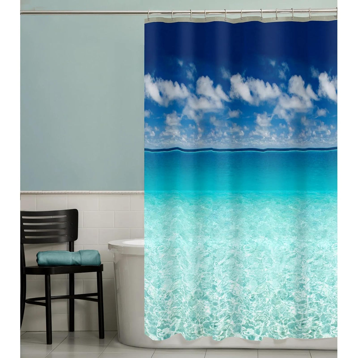 MAYTEX Photoreal Escape - Cortina de Ducha Impermeable de PEVA