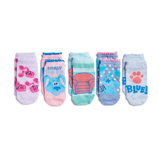 Nick Blue's Clues & You - Paquete de 5 calcetines cortos Calcetín casual bebés niñas