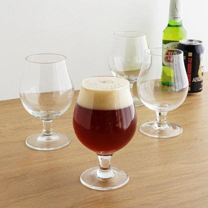 TRUE - Vasos de cerveza de tulipán, juego de vasos de 15 onzas para despedida de soltero, fiesta de acogida, cristalería, IPA Ale Pilsner belga, juego de 4 vasos de cerveza