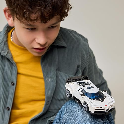LEGO Speed Champions Hiperauto Deportivo Bugatti Centodieci Juguete para Niños y Niñas, Kit de Modelo, Set de Construcción de Vehículo, Juego con 1 Minifigura Coleccionable 77240