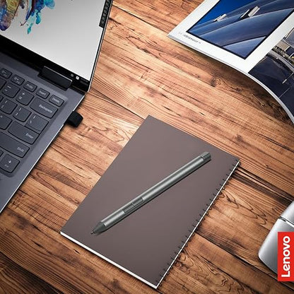 Lenovo Bolígrafo Digital 2 (portátil) – Respuesta Ultra táctil – 4.096 Niveles de presión – Punta de elastómero de Tacto Natural – Duración extendida de la batería – Plata