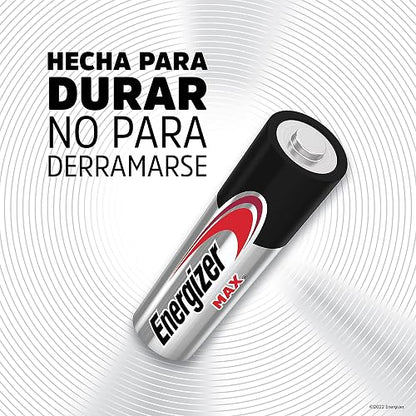 Energizer - Pilas Alcalinas AA, MAX Econopack, 1.5V, Paquete de 20 | Diseñadas para cámaras, consolas, juguetes y dispositivos electrónicos de uso cotidiano.