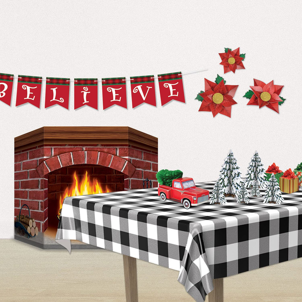 Beistle S22030AZ2 - Chimenea de ladrillo, Multicolor
