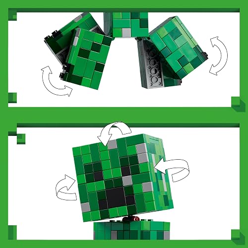 Lego Minecraft El Creeper Creativo Juguete de Construcción y Decoración, Divertido Regalo Inspirado en el Videojuego, Figura de Acción Coleccionable para Niños y Niñas 21276