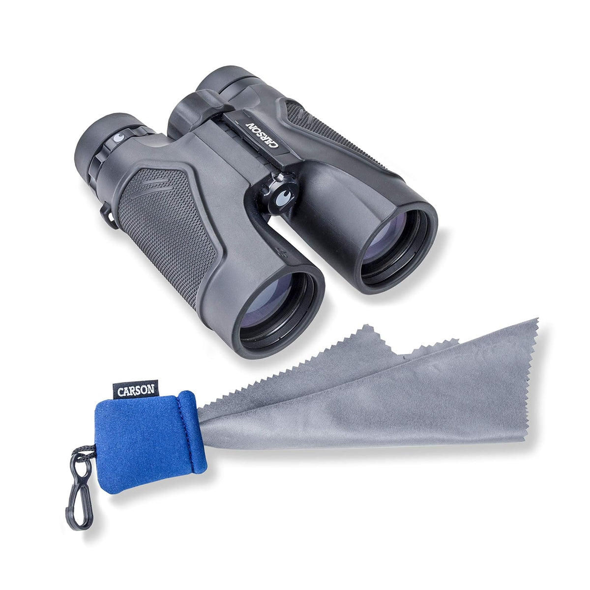 Carson Stuff-It - Sistema de Limpieza de Lentes de Microfibra para Lentes, Smartphones, tabletas, Lentes ópticas, cámaras y más, 6.25 x 6.25 Pulgadas, Color Azul (SN-40BUAM)